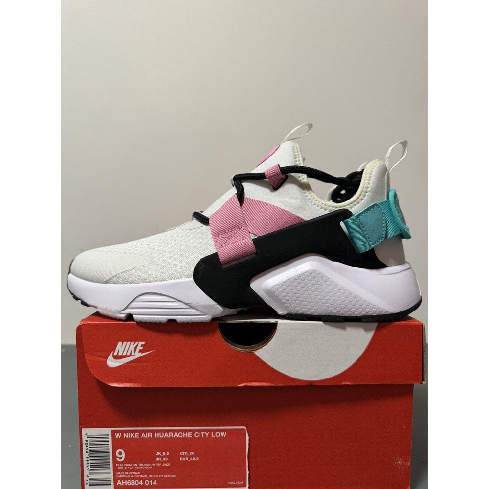 Nike Air Huarache City Low Platinum Tint/Hyper Jade 2019 Size 9 Women AH6804-014